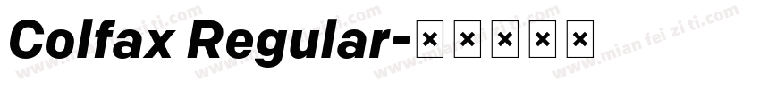 Colfax Regular字体转换
